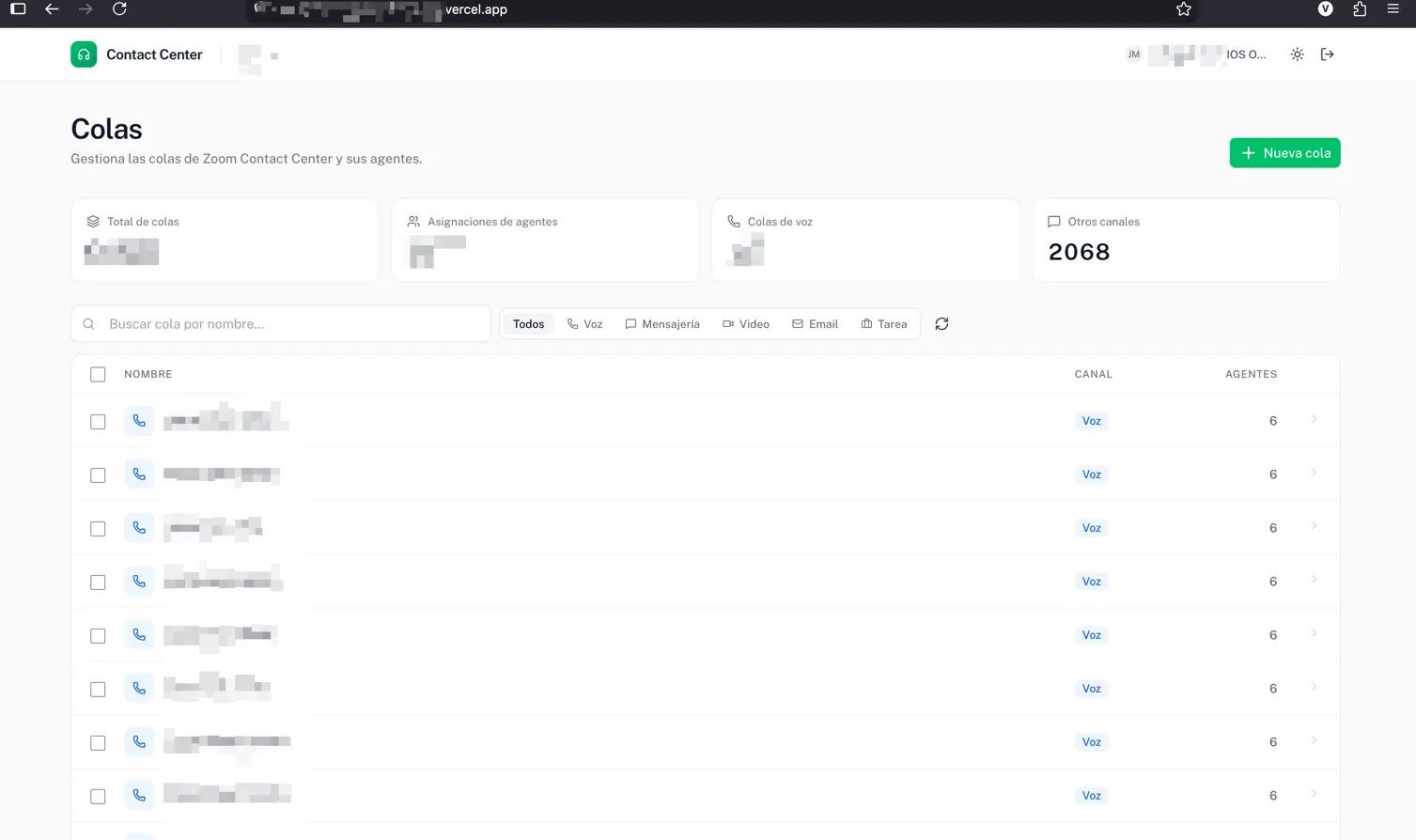 Imagen del proyecto Dashboard de Colas IOS Office
